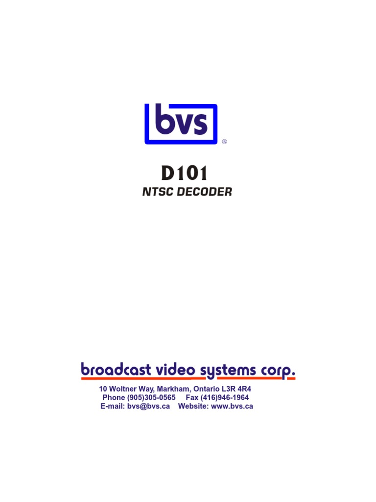 D101 Manual | PDF | Manufactured Goods | Electricity