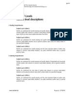 Testdaf-Levels Subtest Level Descriptions: WWW - Testdaf.De 1 © G.A.S.T., 07/2012