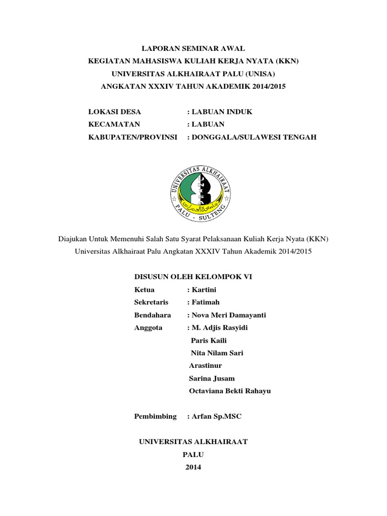 Laporan Seminar Awal Docx