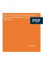 Time For Change Report - An Assessement of Government Policies On Social Mobility 1997-2017