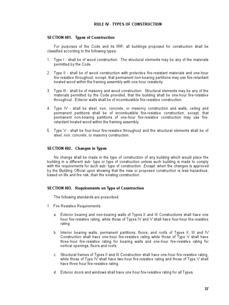 Rule 4 Types Of Construction Book Format Wall