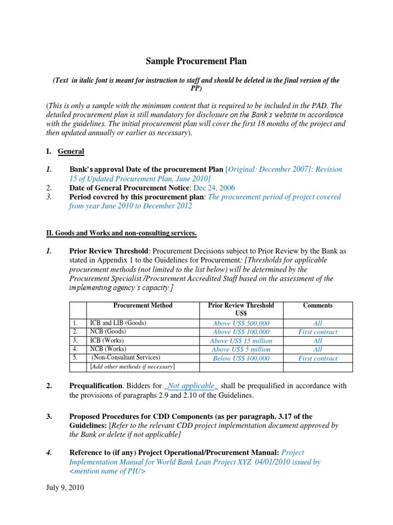 Procurement Schedule Template Guide | PDF | Procurement | Government