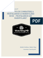 Inițiativa de Combatere A Propagandei Și Manipulării Ruse - Propagandă Sau Manipulare?