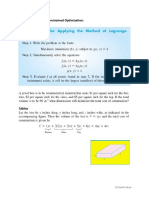 Lagrange's Method: Constrained Optimization:: DR - Tamil Selvan