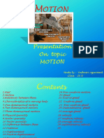 Otion: Resentation On Topic Motion