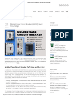 Molded Case Circuit Breaker (MCCB) Basic Knowledge