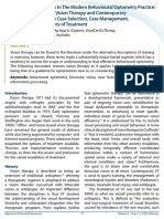 Vision Therapy in The Modern Behavioural Optometry Practice History of Vision Therapy