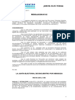 Resolucion #2 Junta Electoral Oficializacion
