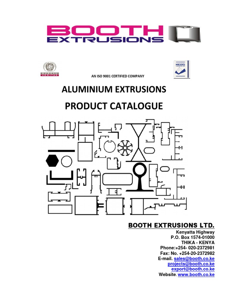 Booth Aluminium Extrusions Catalogue | PDF | Extrusion | Engineering ...