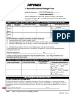 WOS-Paychex Direct Deposit Form 2014