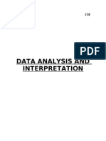 Data Analysis and Interpretation: CH Apter Iv