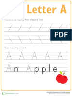Aaaaa An Apple: First Practice Tracing These Diagonal Lines