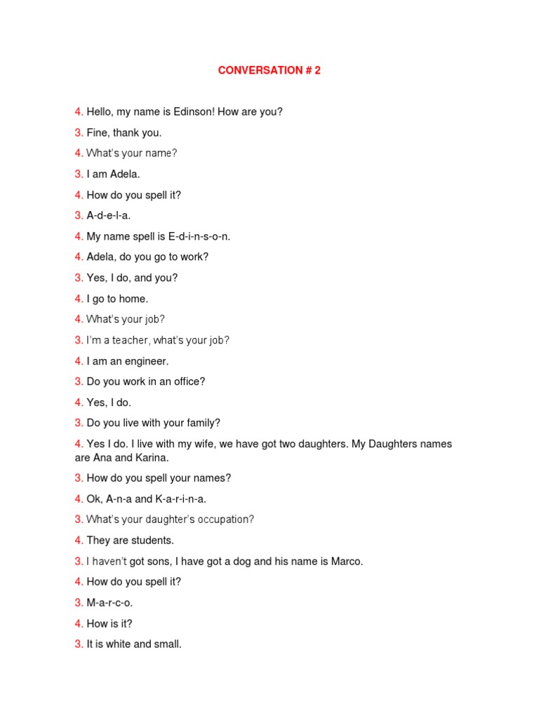 English Conversation Practice Transcript | PDF | Foreign Language Studies