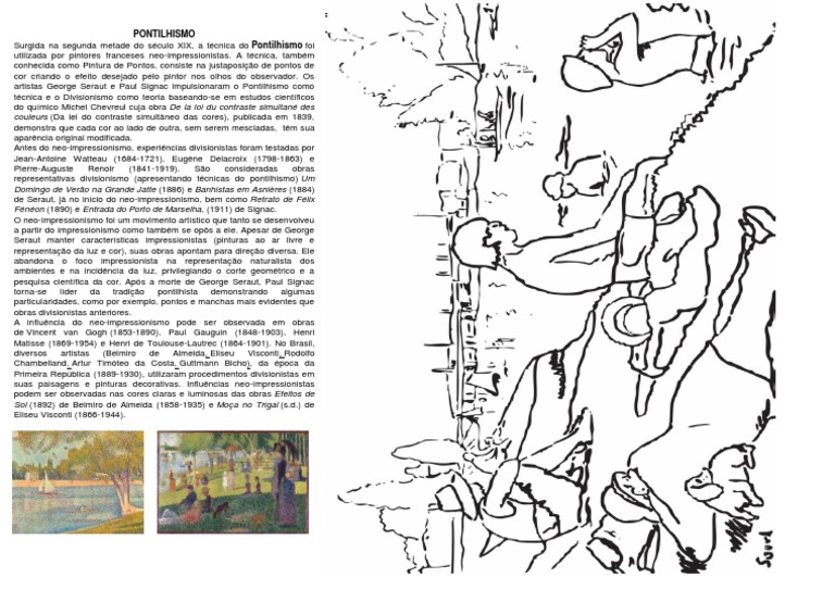 Pontilhismo Atividade | PDF | Movimentos artísticos | Artes Plásticas