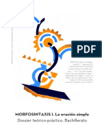 Dossier Morfosintaxis Bachillerato. La Oración Simple PDF