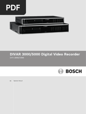 Divar 3000 5000 Operator Manual Ac Power Plugs And Sockets