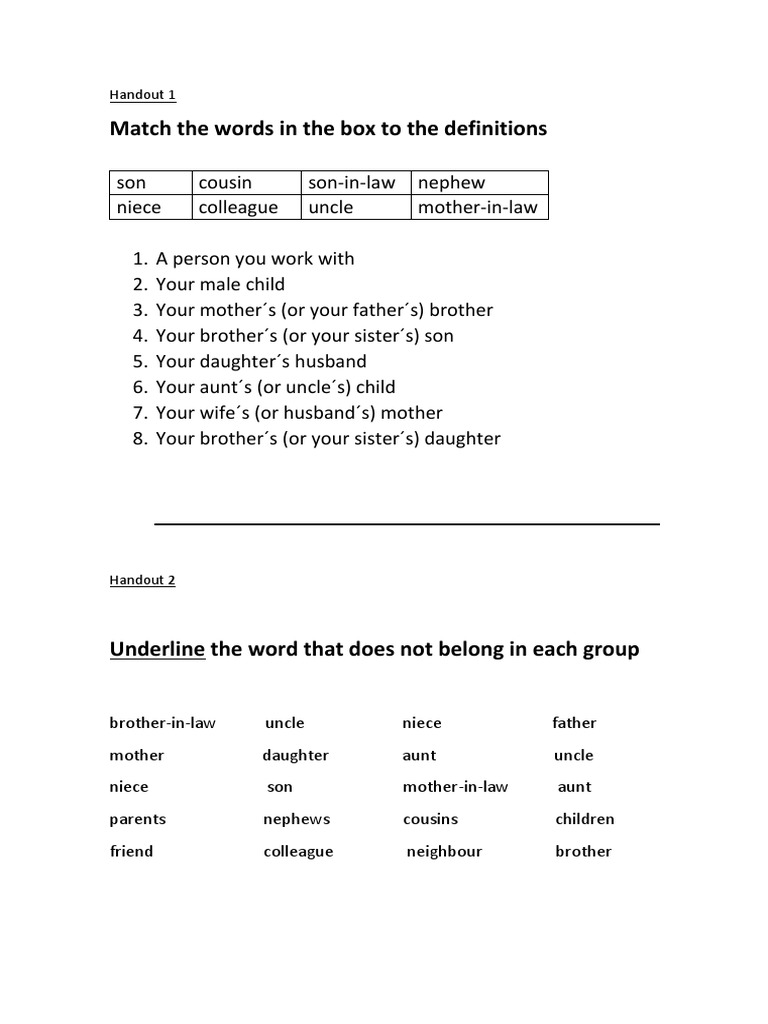 Match the words in the box | Samokatschool.ru