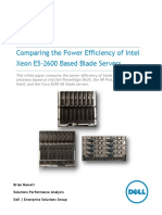 Comparing the Power Efficiency of Intel Xeon E5-2600 Based Blade Servers