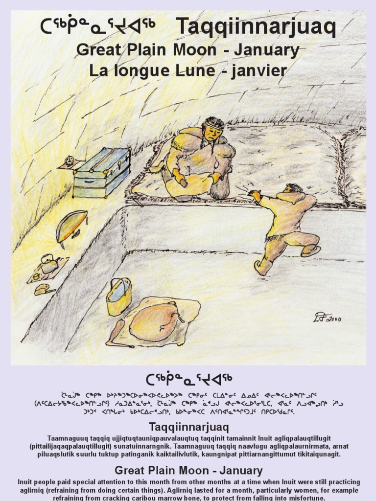 Inuit Traditional Every Year Calendar in Four Languages | PDF | Renne ...