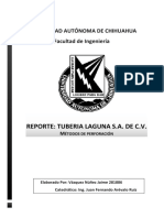 Reporte de Tuberia Laguna