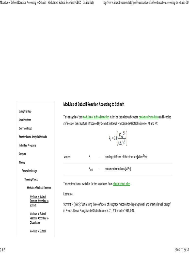 Horizontal Modulus of Subgrade Reaction | PDF