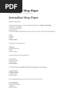 Journalism Mcqs Paper Solved