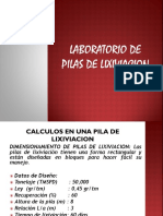 Diseño de pilas de lixiviación de 150m x 450m para 50,000tm