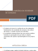 A Estética Narcísica Da Sociedade de Consumo