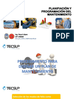 Procedimiento para diseñar un plan de mantenimiento