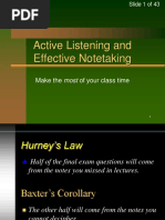 Active Listening and Notetaking