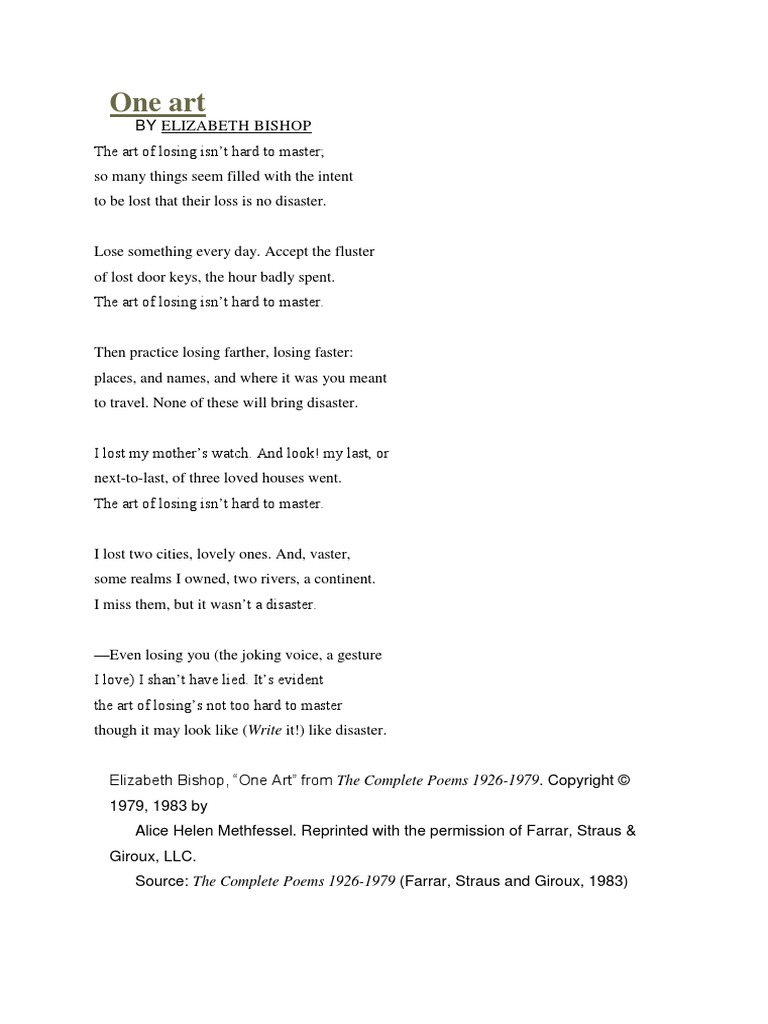 What is the rhyme scheme of one art picture