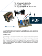 Fuente de Alimentacin Estabilizada 0 30v 193