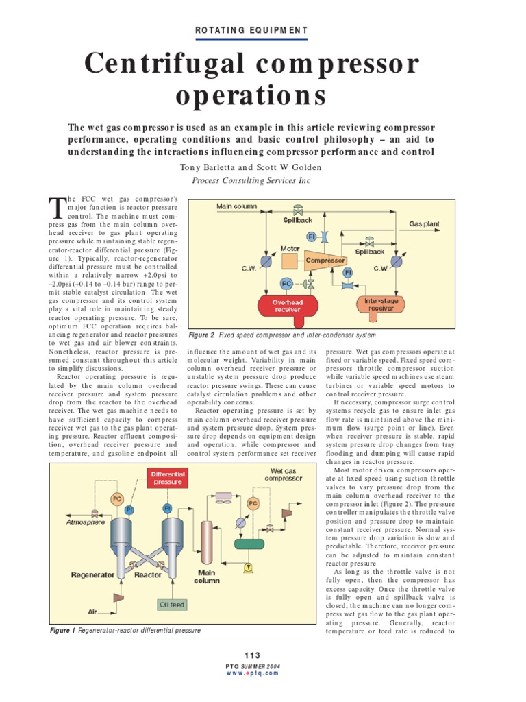 FCC Wet Gas Compressor Operations | PDF | Gases | Flow Measurement