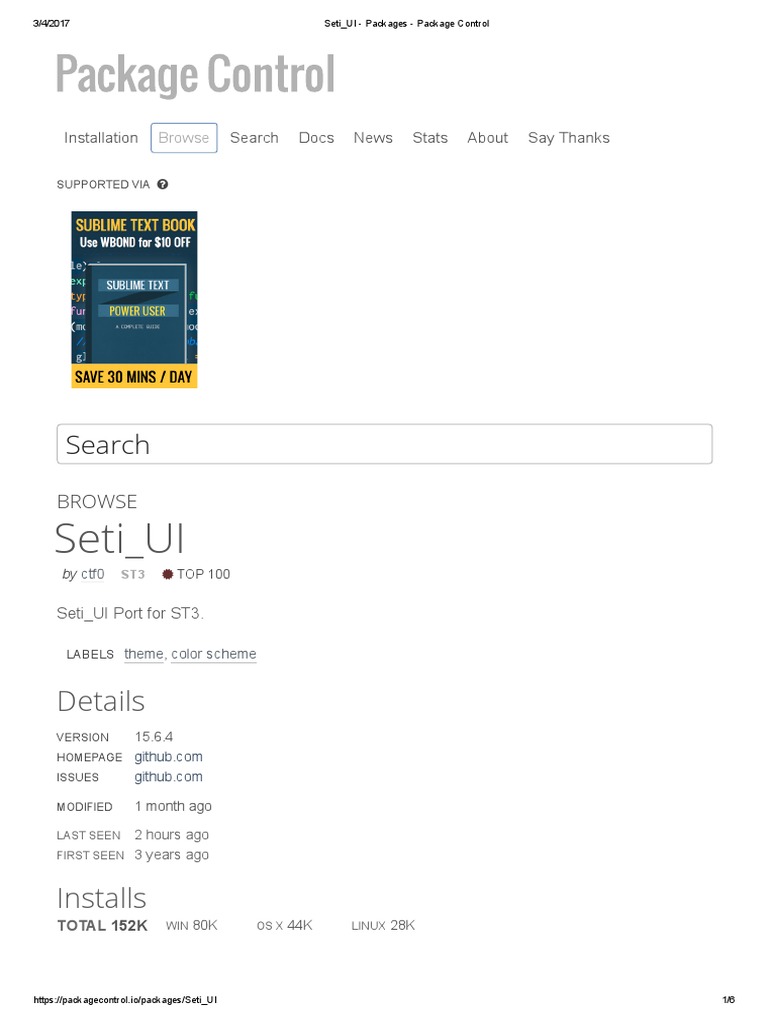 Seti_UI Theme for Sublime Text 3 | PDF | Zip (File Format) | Directory ...