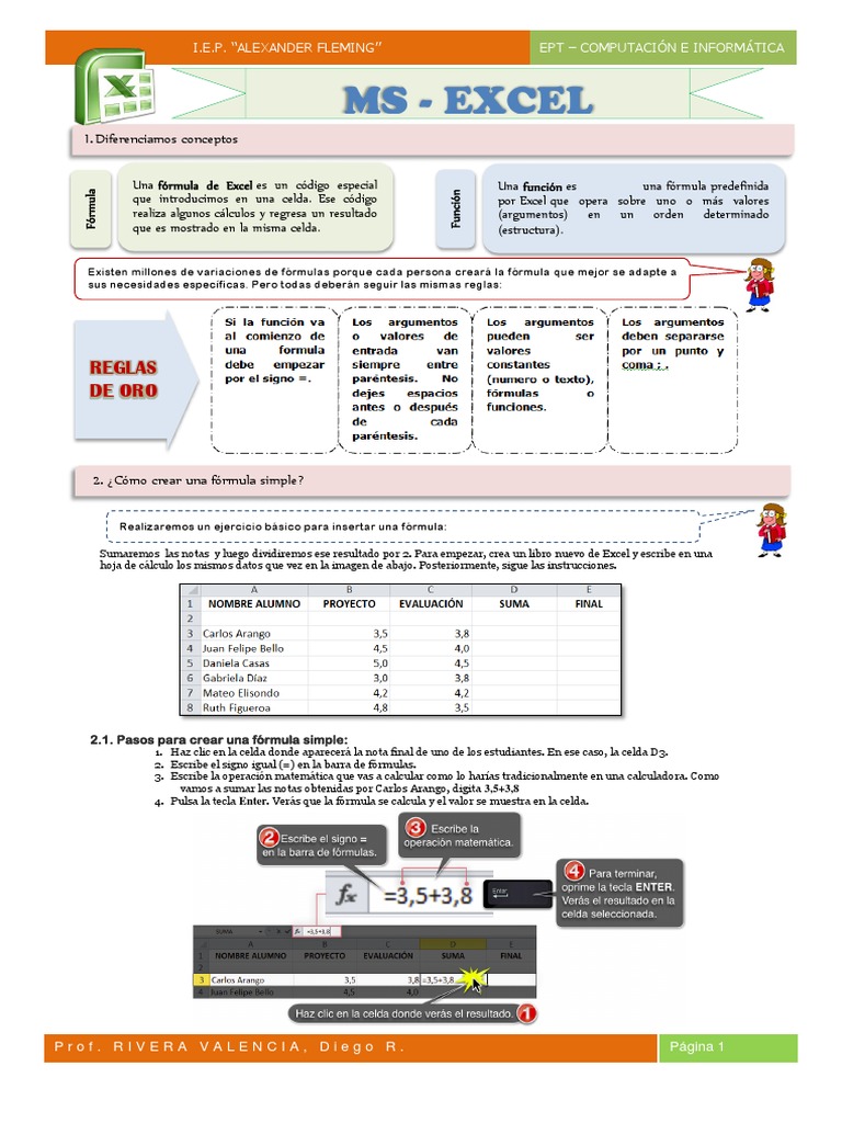 Modulo #01 - Excel | PDF | Fórmula | Microsoft Excel