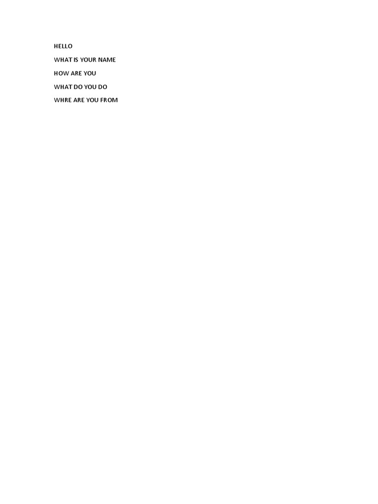 Basic Conversation Starters | PDF