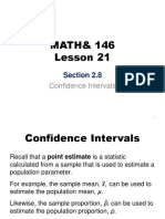 MATH& 146 Lesson 21: Confidence Intervals