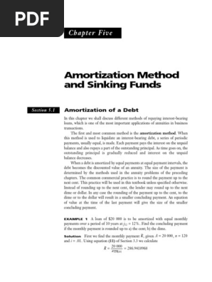 Amortization And Sinking Funds Mortgage Loan Interest