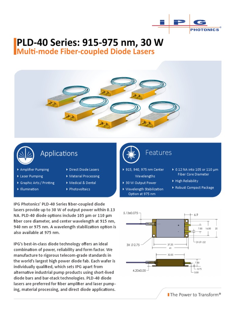 PLD40 Laser Diode Datasheet Laser Laser Diode