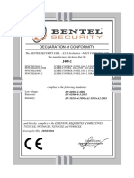 Bentel Security Fire Control Panel Declarations of Conformity