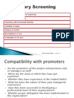 Project evaluation factors