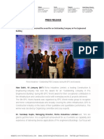Richa Industries Received The Award For An Outstanding Company in Pre-Engineered Building