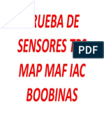 Prueba de Sensores Tps Map Maf Iac Boobinas