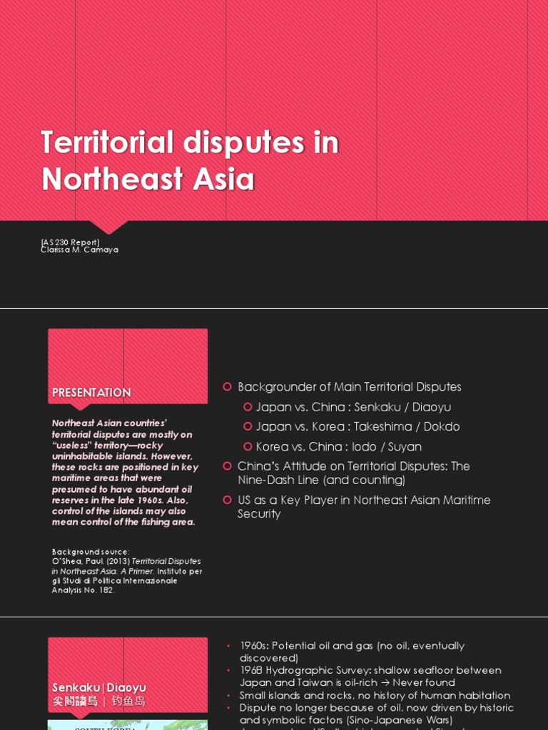 Northeast Asia Territorial Disputes | PDF | Taiwan | South Korea