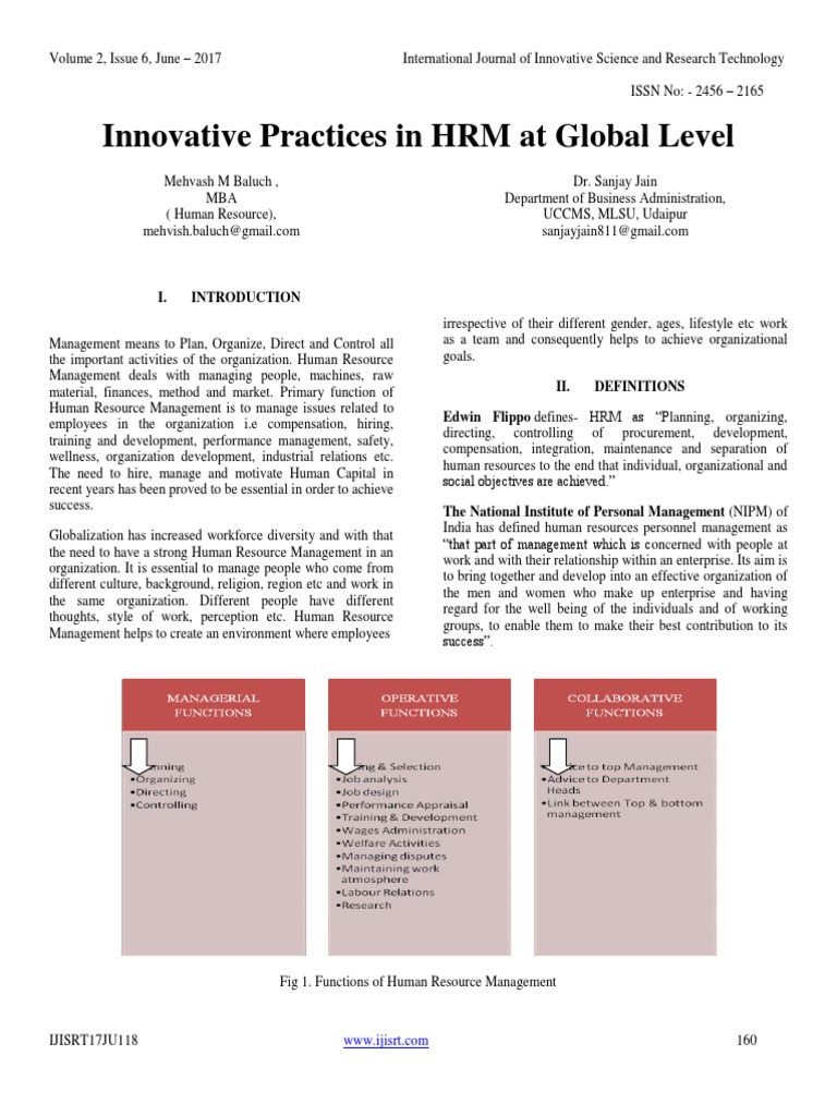 Innovative HRM Practices Worldwide | PDF | Human Resource Management ...