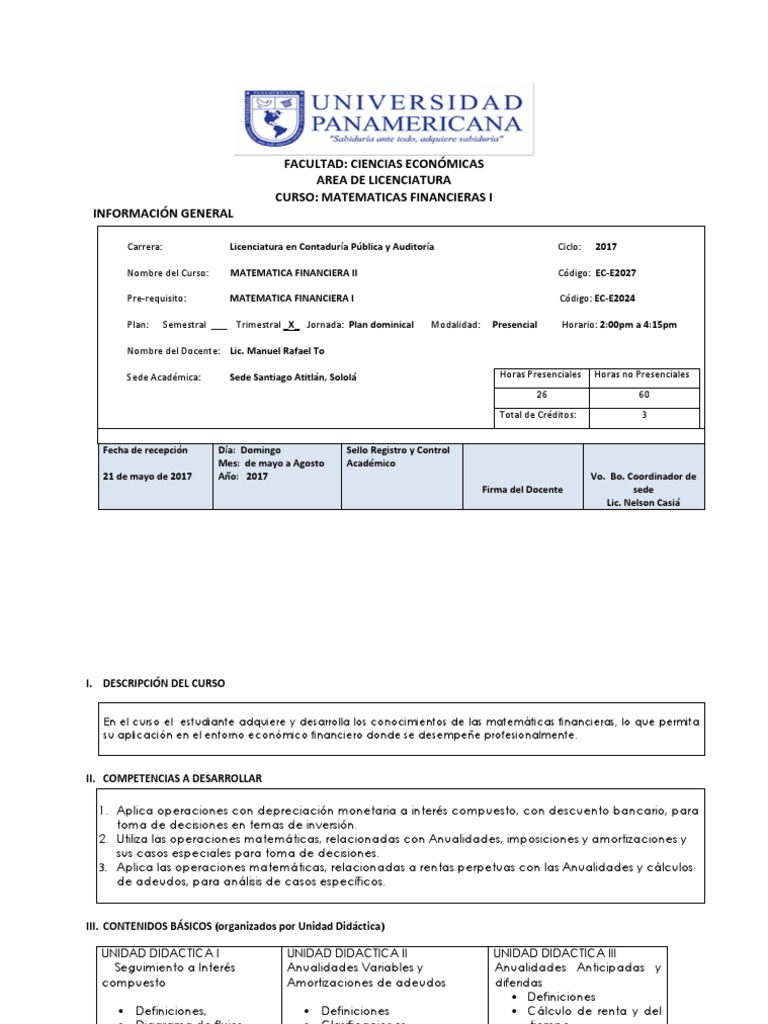 Matematicas Financieras II | PDF | Finanzas Matemáticas | Amortización ...