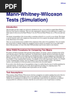 Mann Whitney Wilcoxon Tests (Simulation)