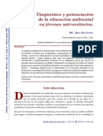 Diagnóstico y Potenciación de La Educación Ambiental en Jóvenes Universitarios PDF