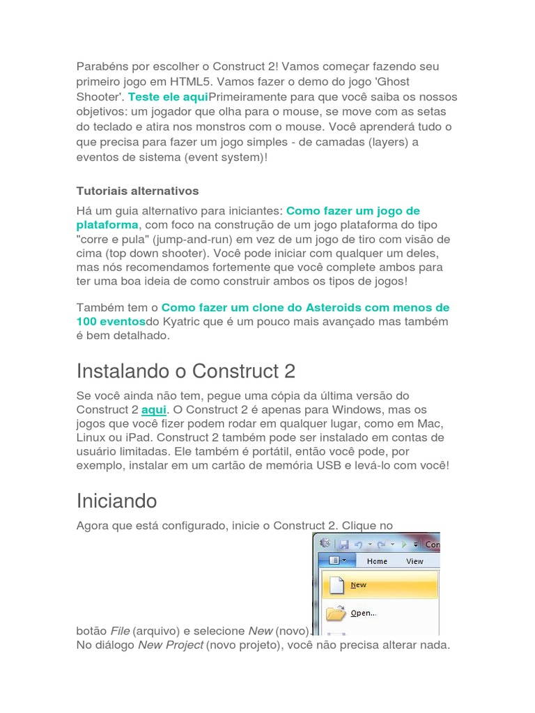 Criando Jogos com Construct 2 | PDF | Tempo | Imagem