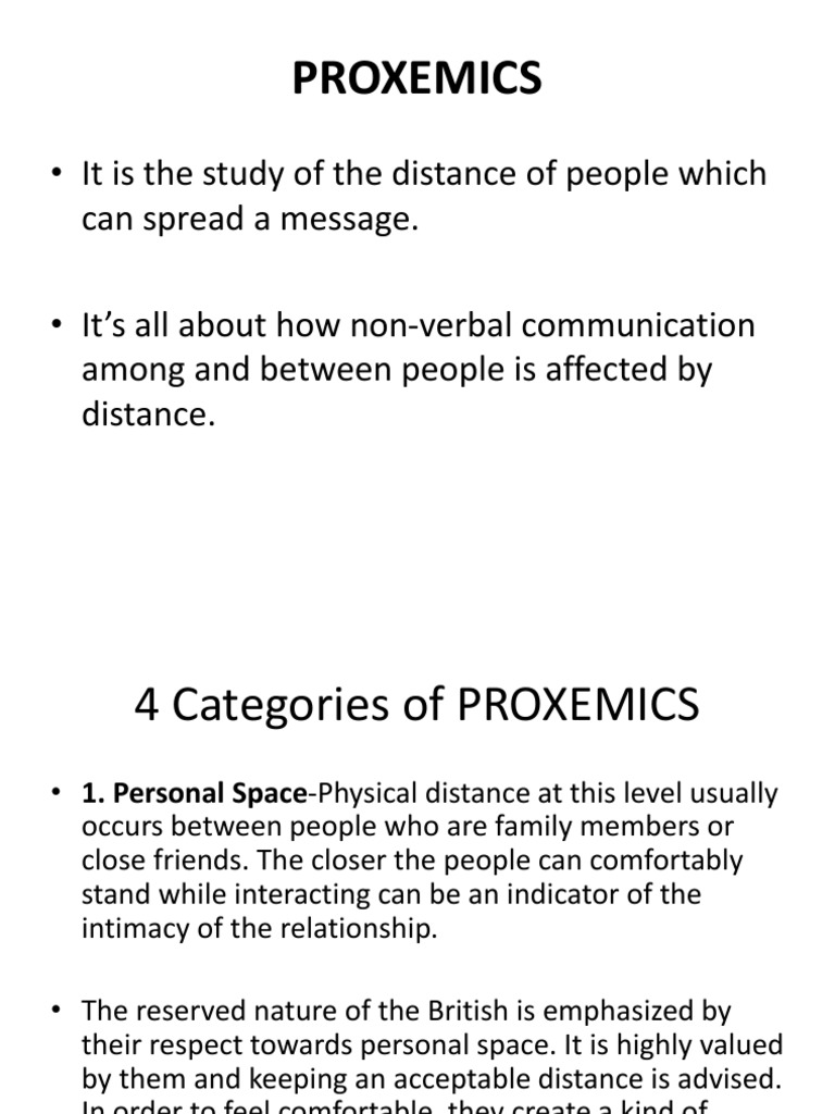 PROXEMICS and Presumptions | PDF | Interpersonal Communication ...